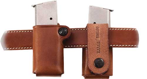 Galco Single Mag Pouch Leather - 9/40 Double Stack Metal Mag Tn