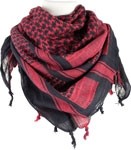 Red Rock Shemagh Head Wrap - Red/black