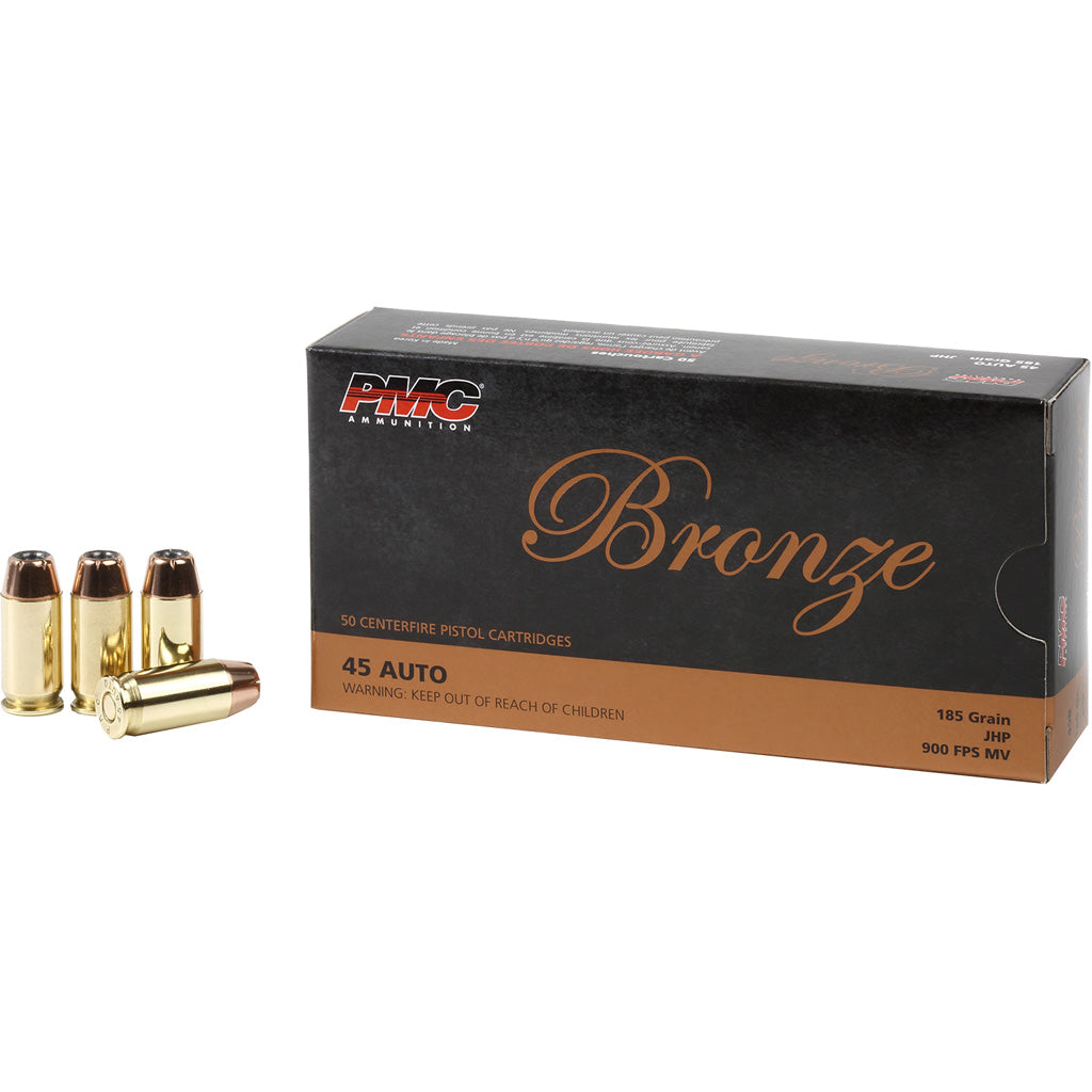 Pmc Bronze Pistol Ammo 45 Acp Jhp 185 Gr. 50 Rd.