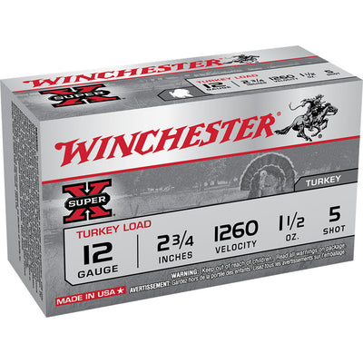 Winchester Super-x Magnum Turkey Load 12 Ga. 2.75 In. 1 1/2 Oz. 5 Shot 10 Rd.