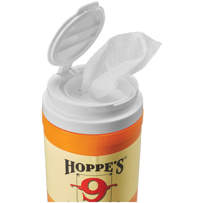 Hoppes Gun Oil Wipes 7x8" 120ct