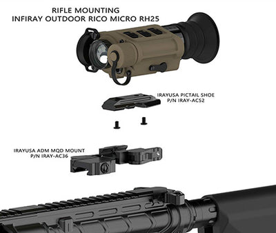 InfiRay Outdoor RICO MICRO MQD Mount Black; IRAYAC36