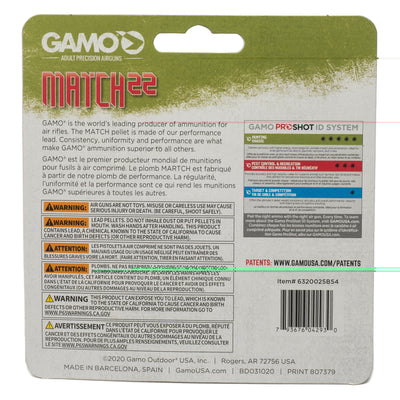 Gamo Match Pellets Flt Nse .22 250ct