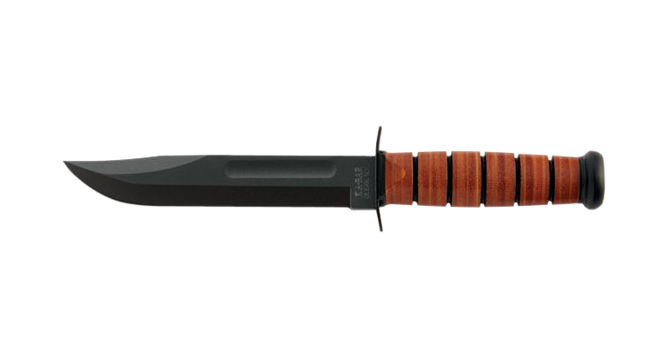 Ka-bar Dog's Head Utility 7" - Blade W/ Leather Sheath