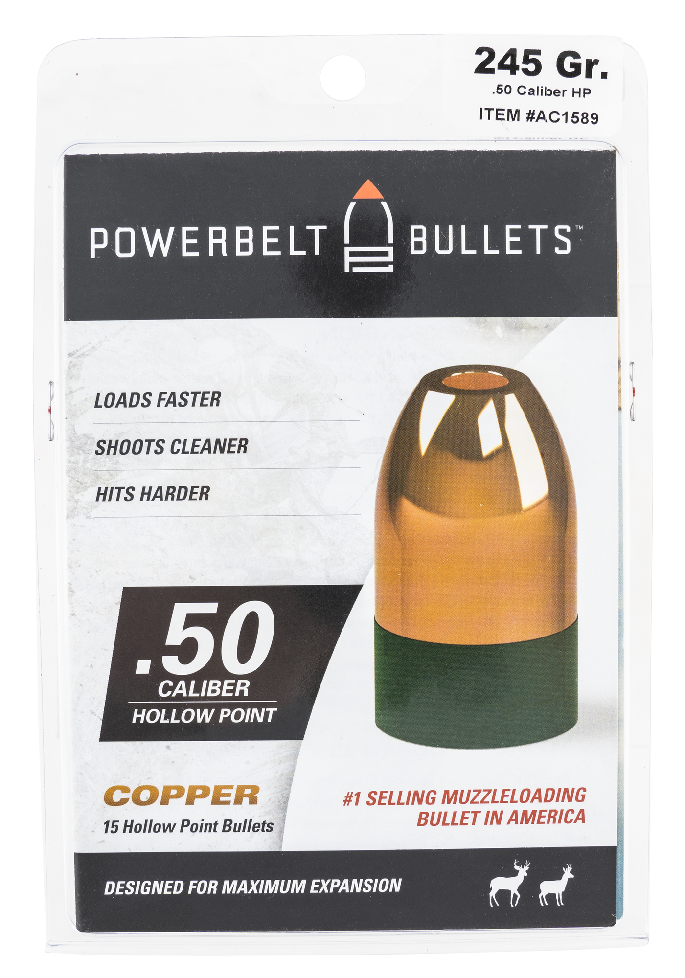 Cva Powerbelt Bullets - .50 Caliber 245gr Jhp 15pk