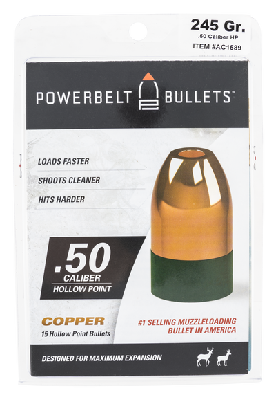 Cva Powerbelt Bullets - .50 Caliber 245gr Jhp 15pk