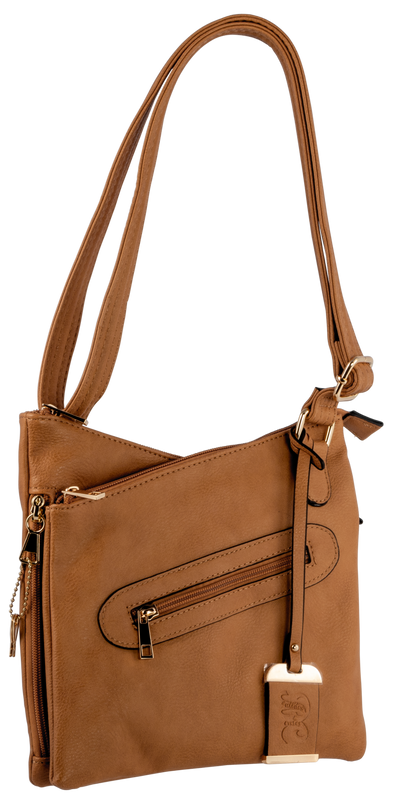 Bulldog Concealed Carry Purse - Cross Body Style Tan