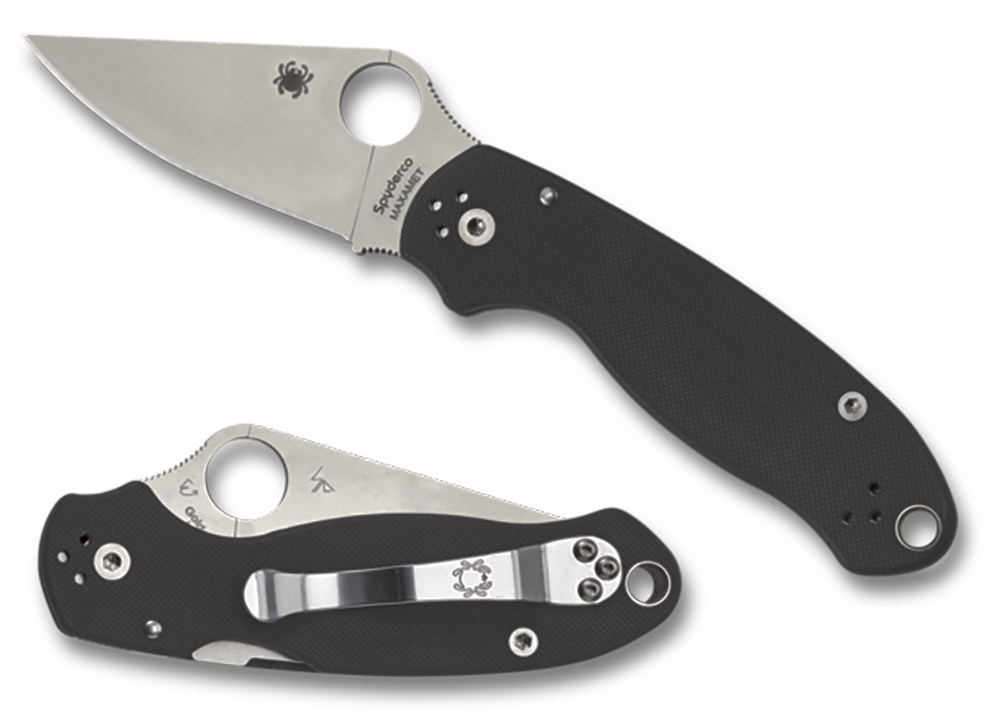 Spyderco Para 3 G10 Blk Plainedge