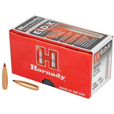 Hornady Eld-x Bullets 6mm .243 103 Gr. Eld-x 100 Box