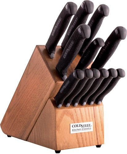 Cold Steel Kitchen Classics - Set W/ Wood Block 12 Knives