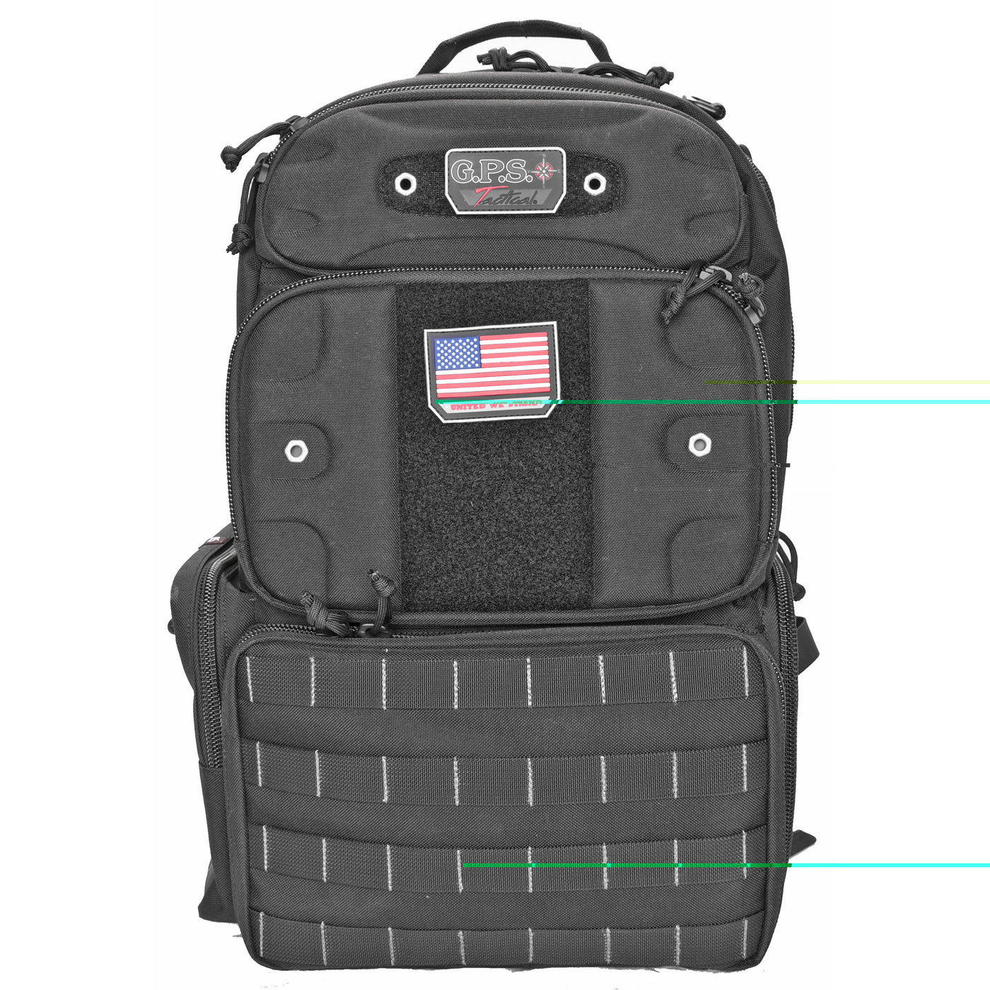 Gps Tactical Range Tall Backpack Black 4 Handguns