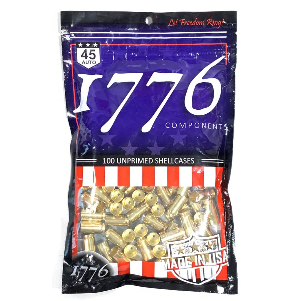 1776 Usa 1776 Usa Unprimed Brass 45 Acp 100 Pc. Reloading