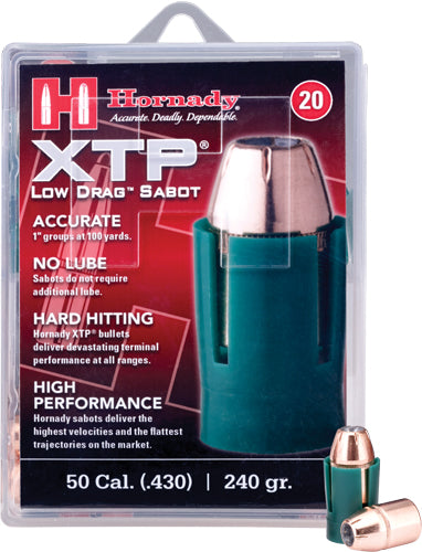 Hornady .50cal Saboted Bullet - .44 240gr. Jhp 20ct 10bx/cs