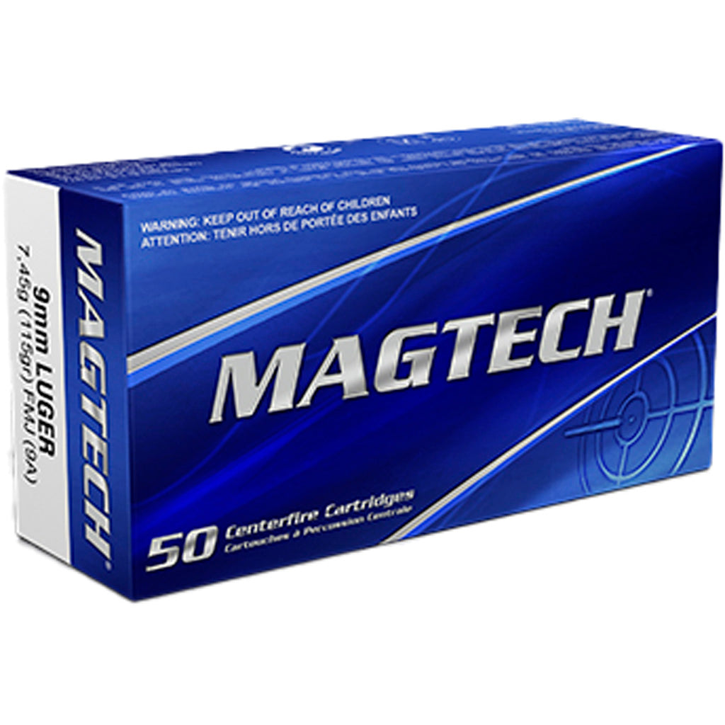 Magtech Pistol Ammo 9mm Luger 115 Gr. Fmj 50 Rd.