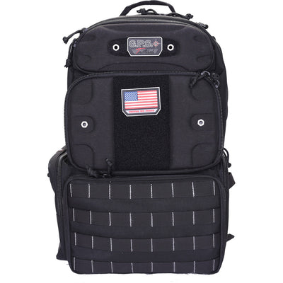 Gps Tactical Range Tall Backpack Black 4 Handguns