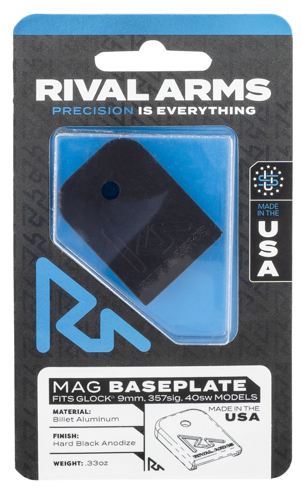 Rival Arms Mag Baseplate 9mm/ - 357/40 Black!