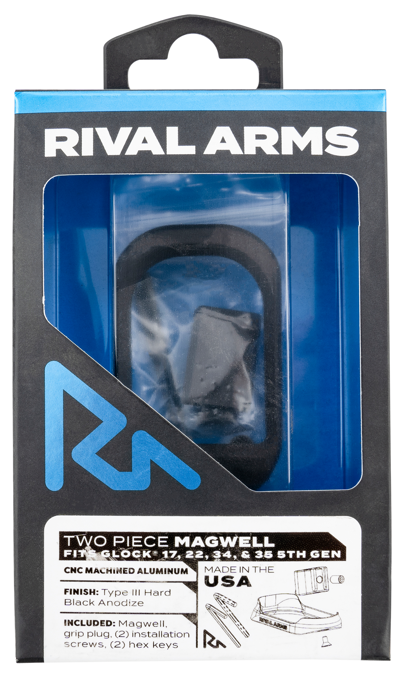 Rival Arms Two Piece Magwell, Rival Ra-ra70g121a Magwell G17 Gen5 Blk