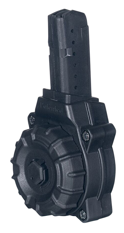 Promag Polymer Drum Magazine Ar-15 Glock 9mm Black 30 Rd.