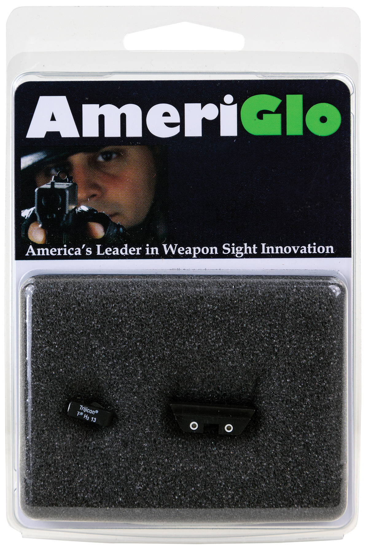 Ameriglo Classic 3-dot, Amer Gl121   Night Sts Glk 45/10    3d Grn/ylw