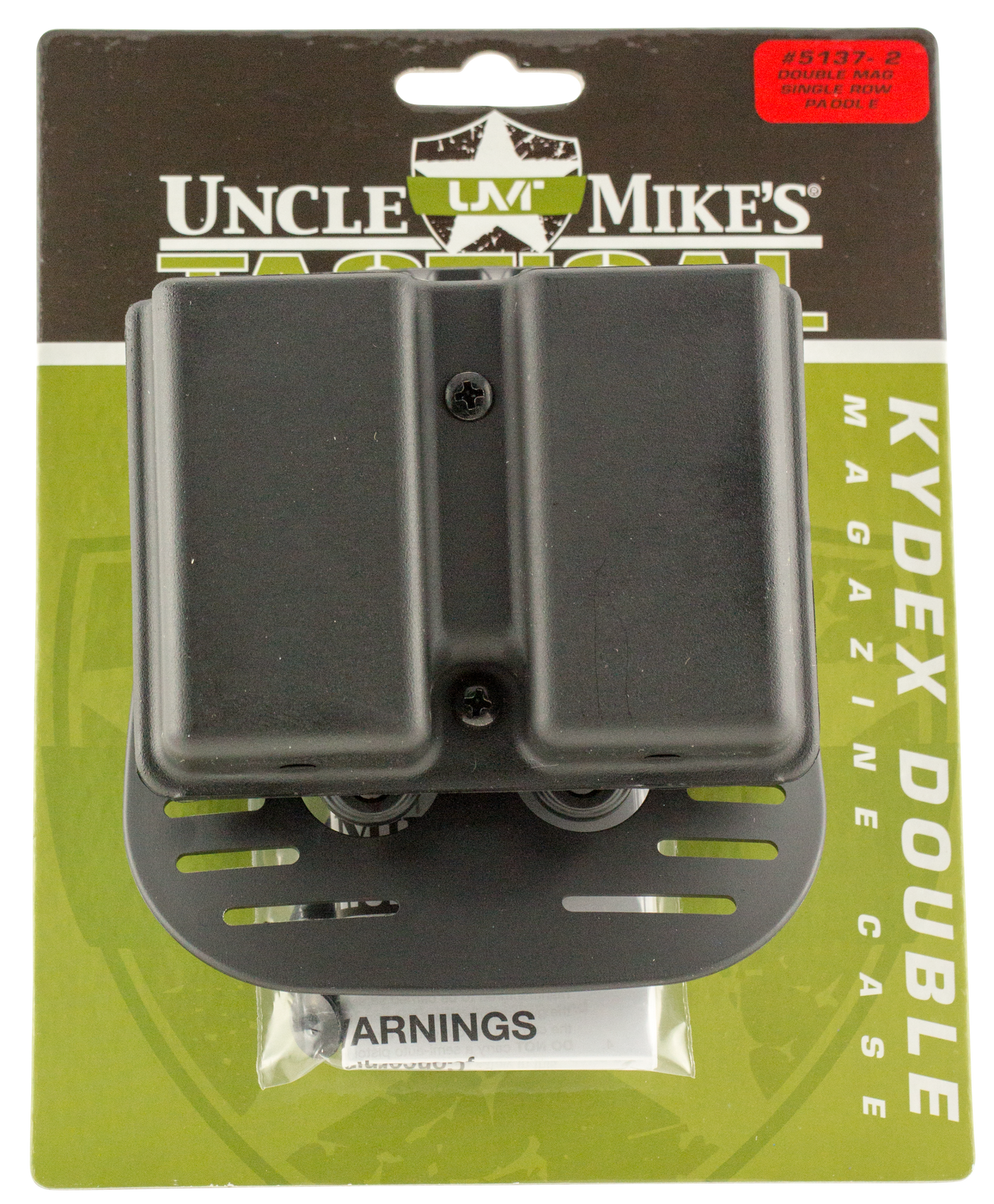 Uncle Mikes Kydex, Unc 5137-2   Kydex 1row 2mag Cs Paddle