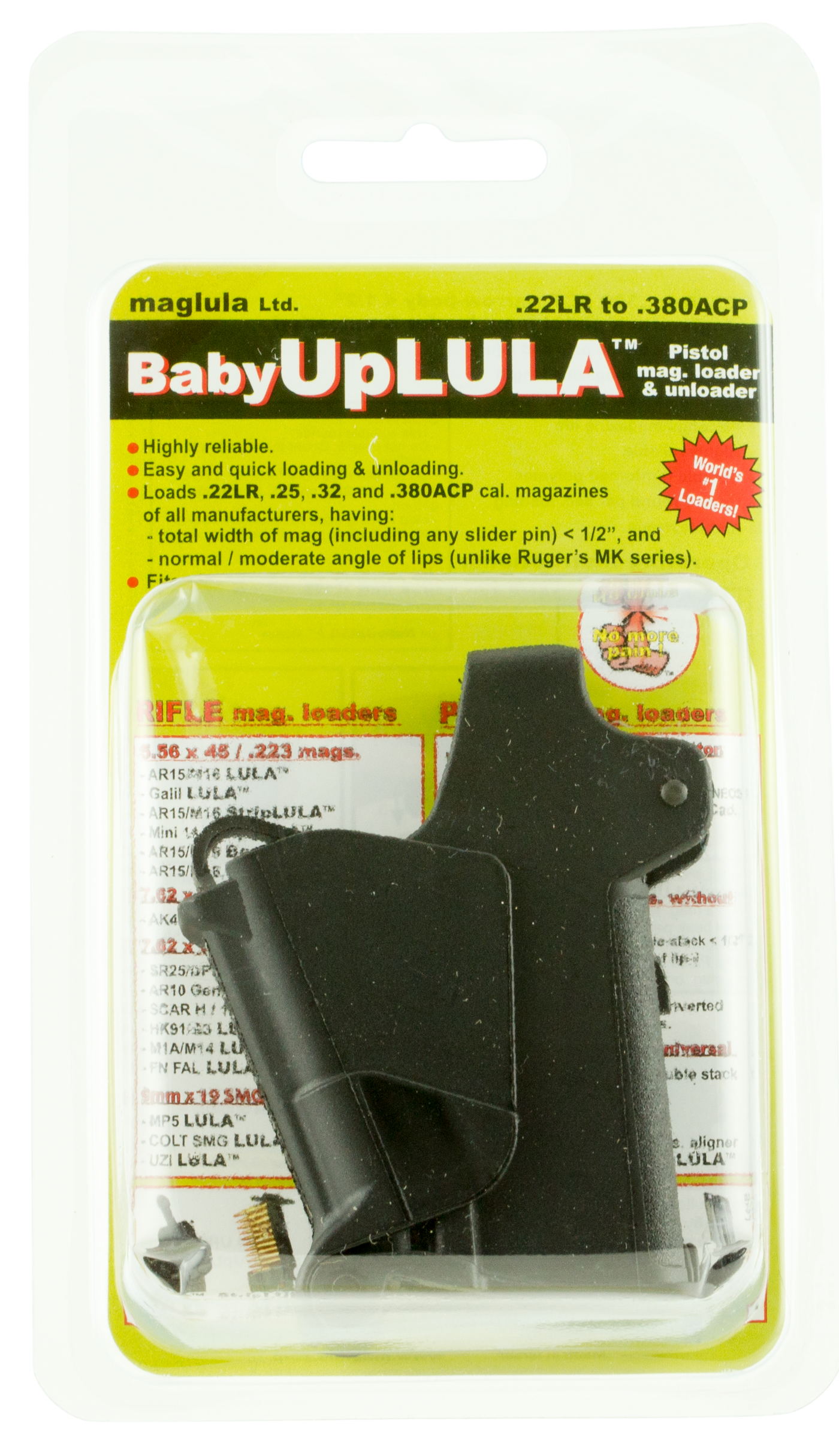 Maglula Loader Baby Lula - .22lr To .380 Acp