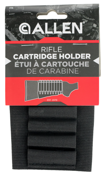 Allen Elastic Buttstock Shell Holder Black For Rifles