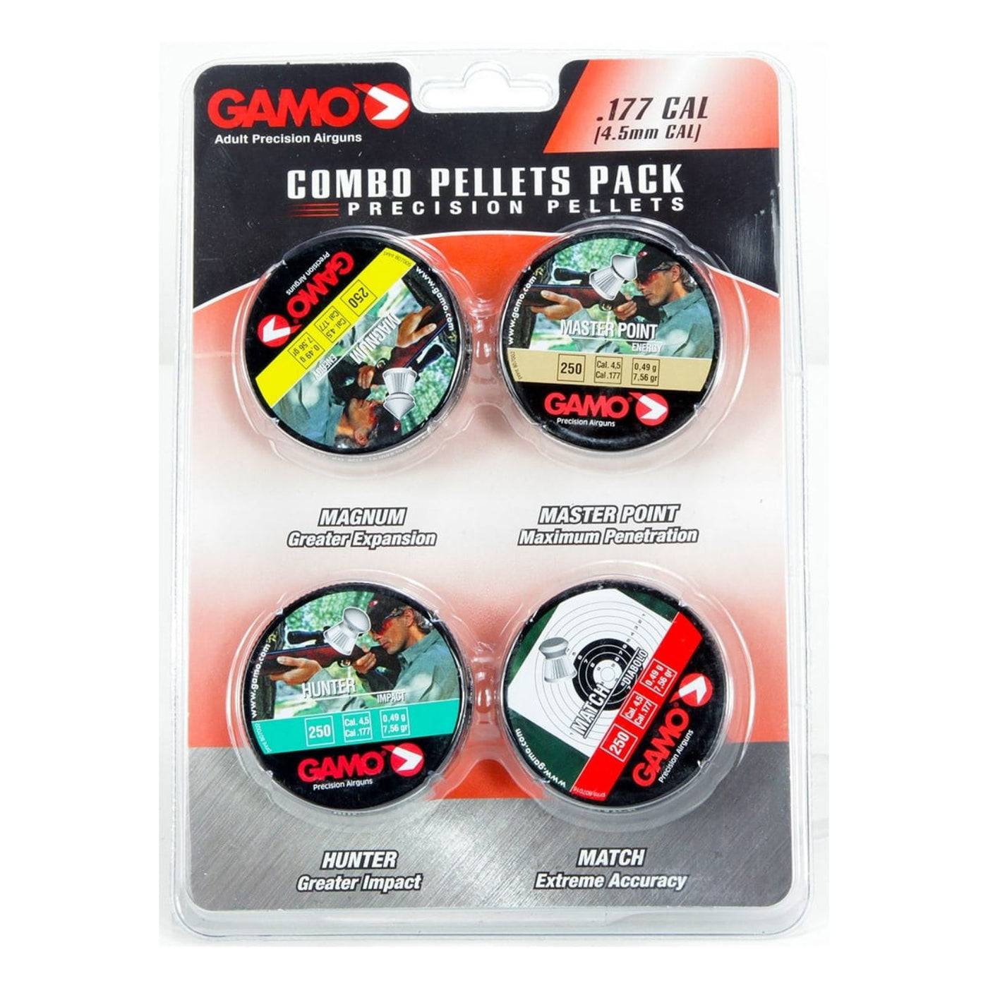 Gamo Combo Pack 1000 Assorted .177 Cal Hunting Pellets