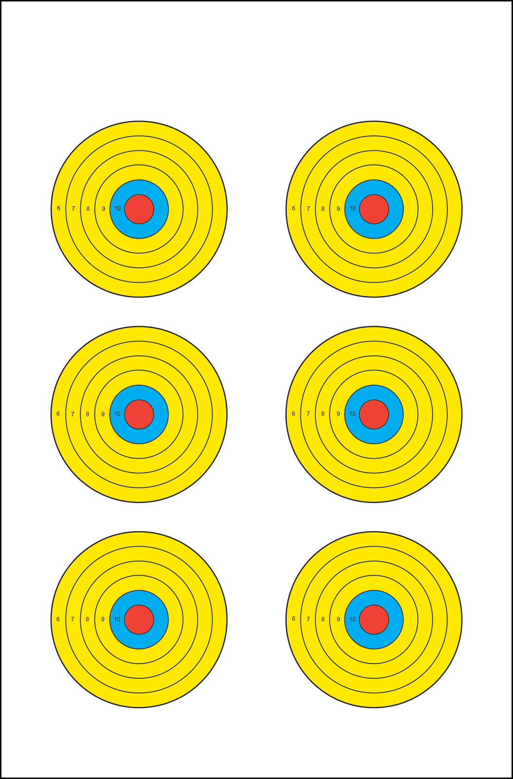 Action Tgt Bright 6 Bullseye 100pk