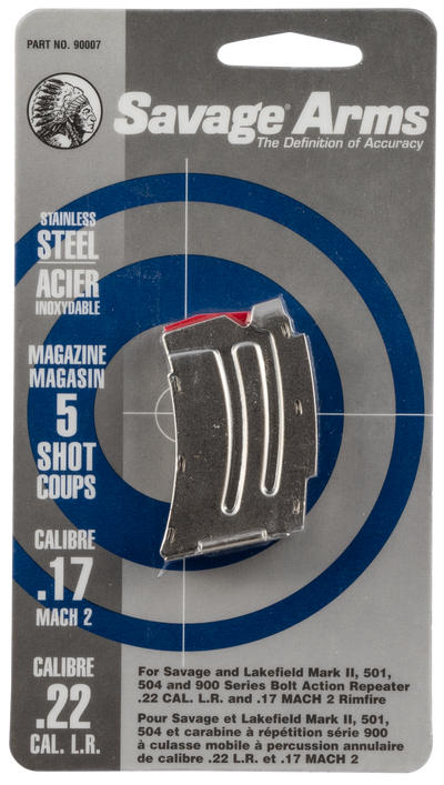 Savage Magazine Mkii Series - .22lr/.17hm2 5rd Stainless