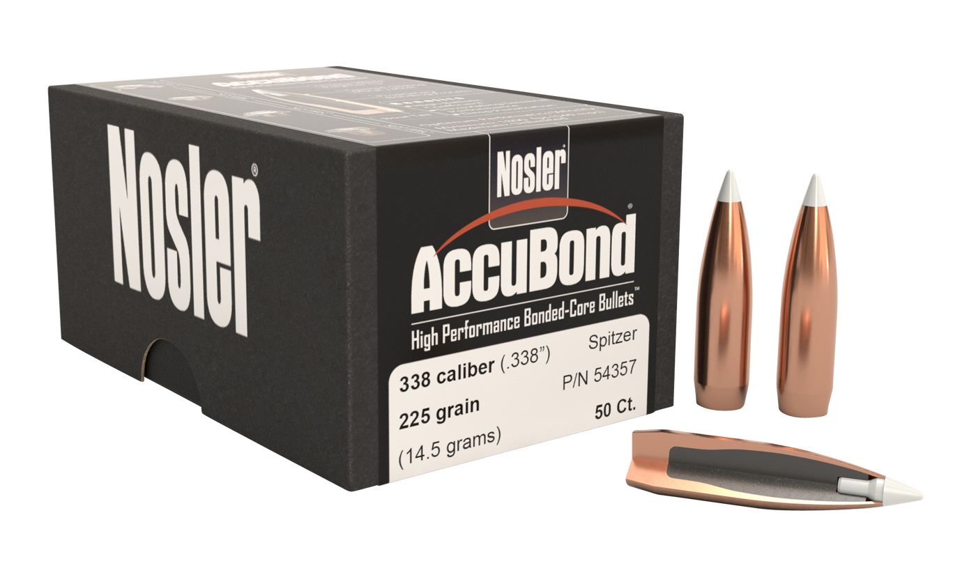 Nosler Bullets 338 Cal .338 - 225gr Accubond 50ct