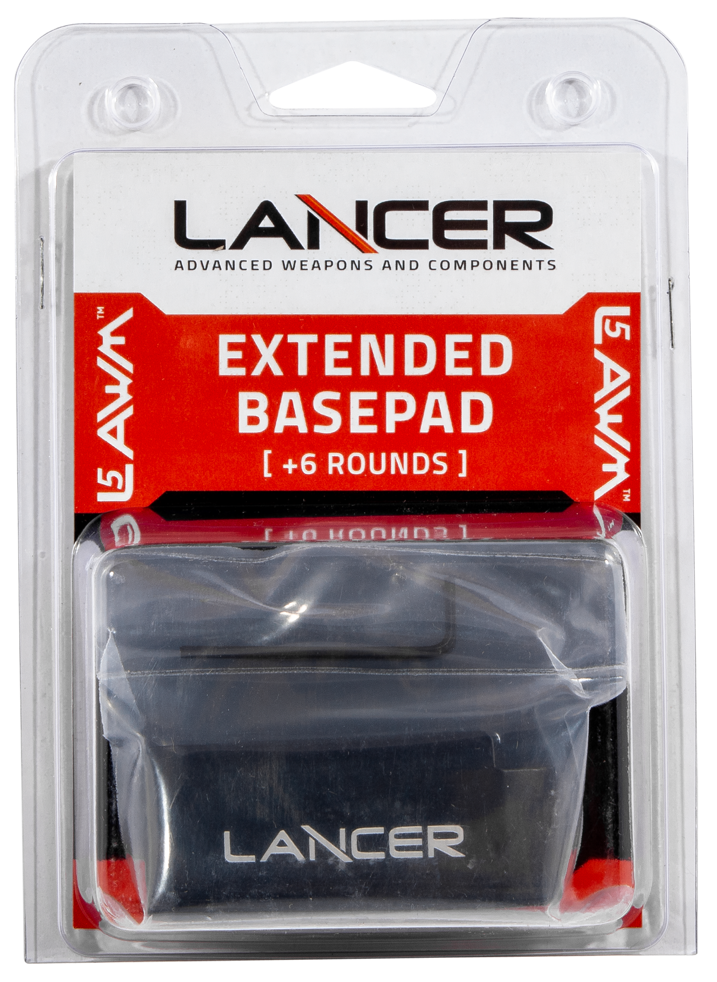 Lancer Extended Basepad Plus - 6rds Black Lancer L5awm Mags