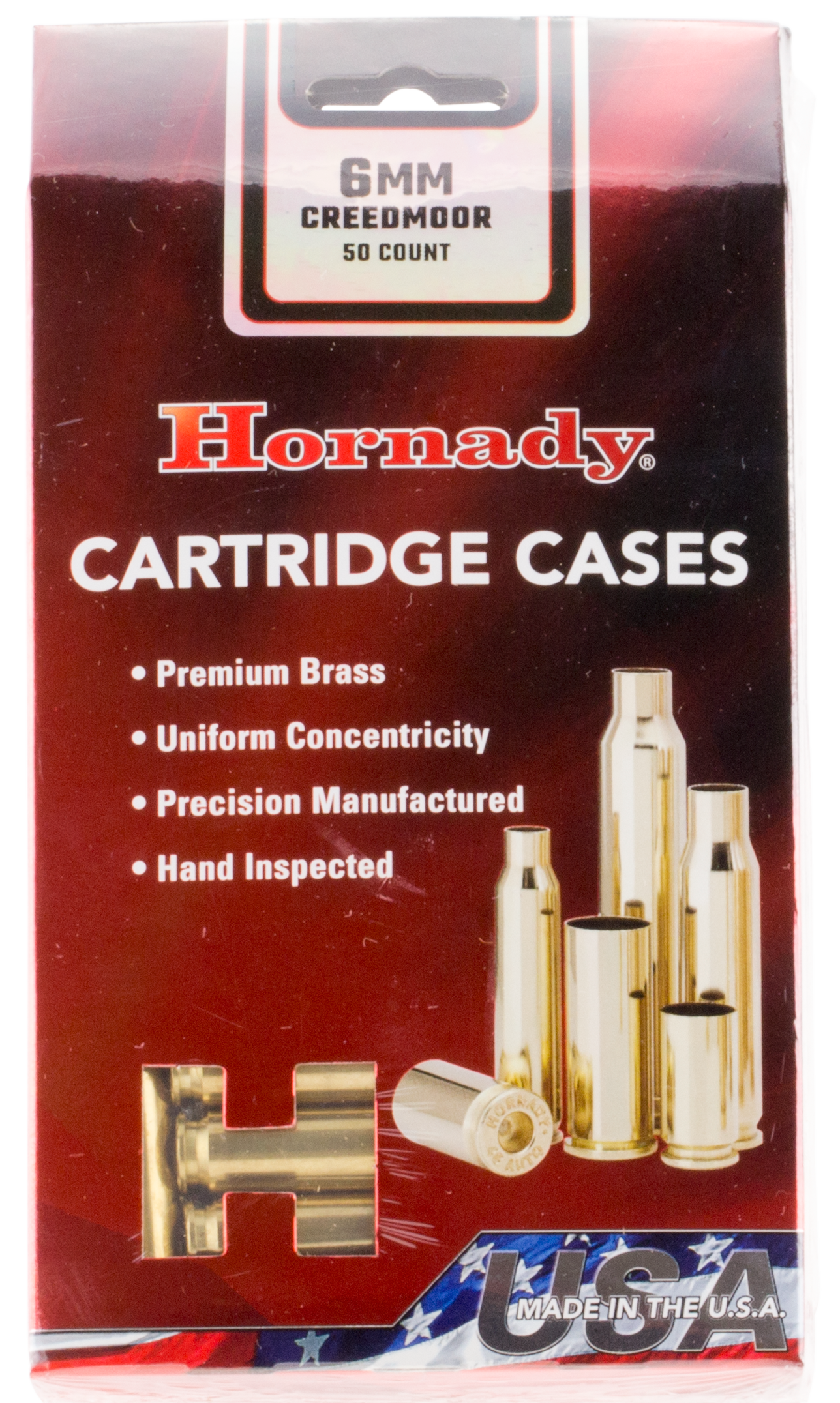 Hornady Rifle Cartridge Cases 6mm Creedmoor Unprimed 50 Pk.