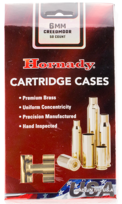 Hornady Rifle Cartridge Cases 6mm Creedmoor Unprimed 50 Pk.