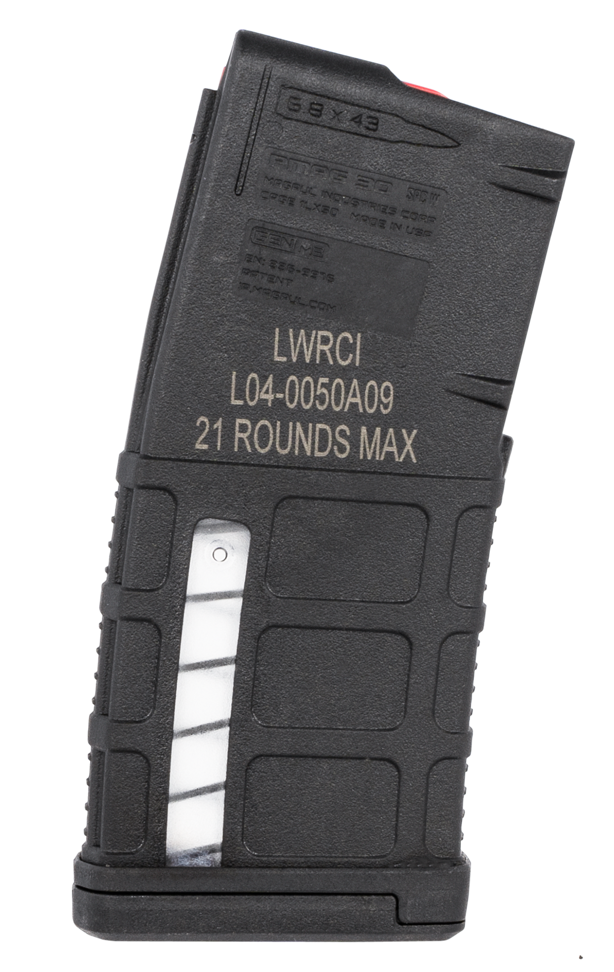 Lwrc Magazine By Magpul 6.8spc - 20rd Black Fits Lwrc Only