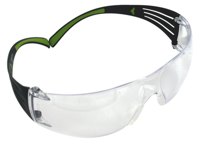 Peltor Shooting Glasses 400pc8 - Black/green Frame/clear Lens