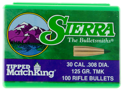 Sierra Bullets .30 Cal .308 - 125gr Hp Match Tmk 100ct