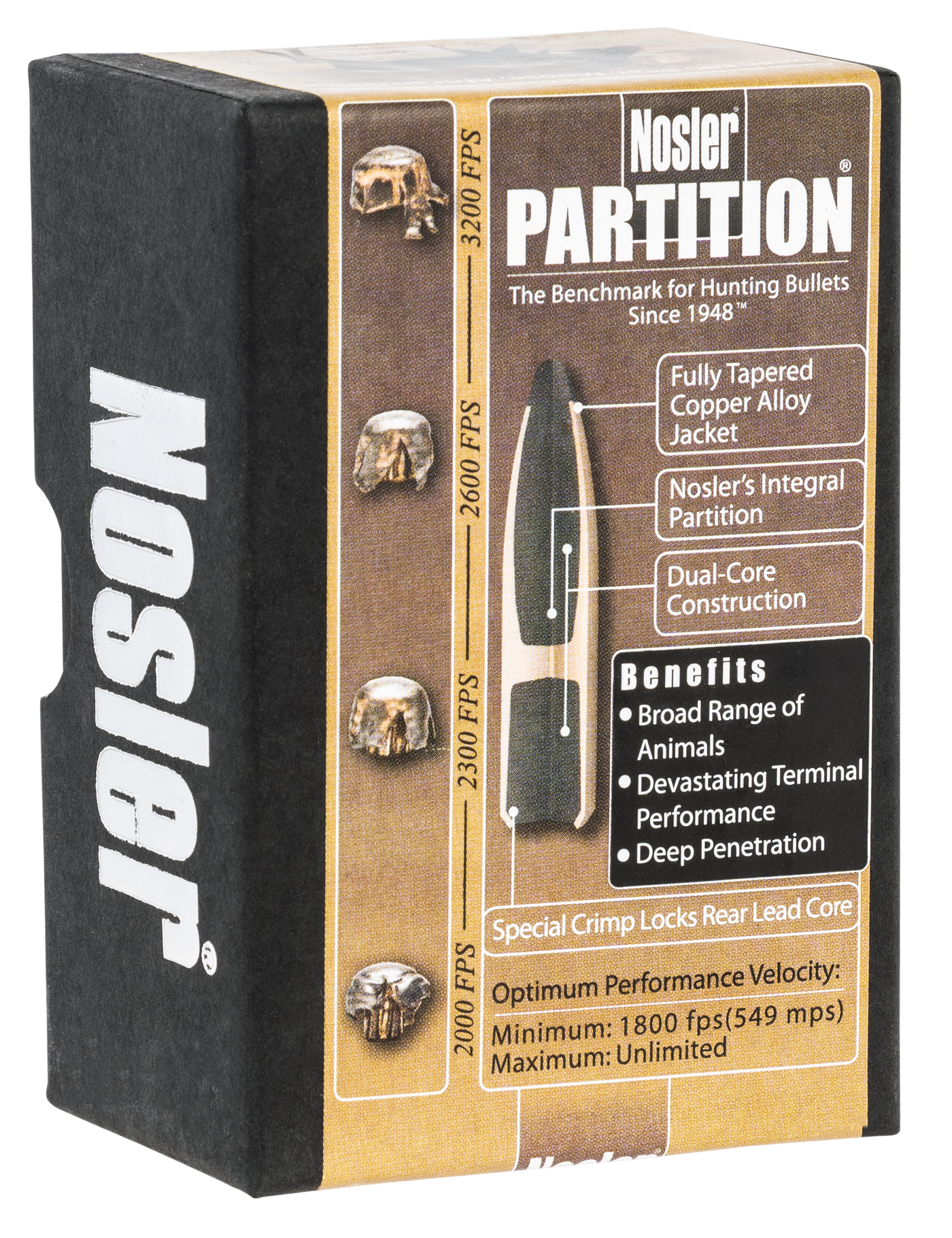 Nosler Partition Bullets .25 Cal. 125 Gr. Spitzer Point 50 Pk.