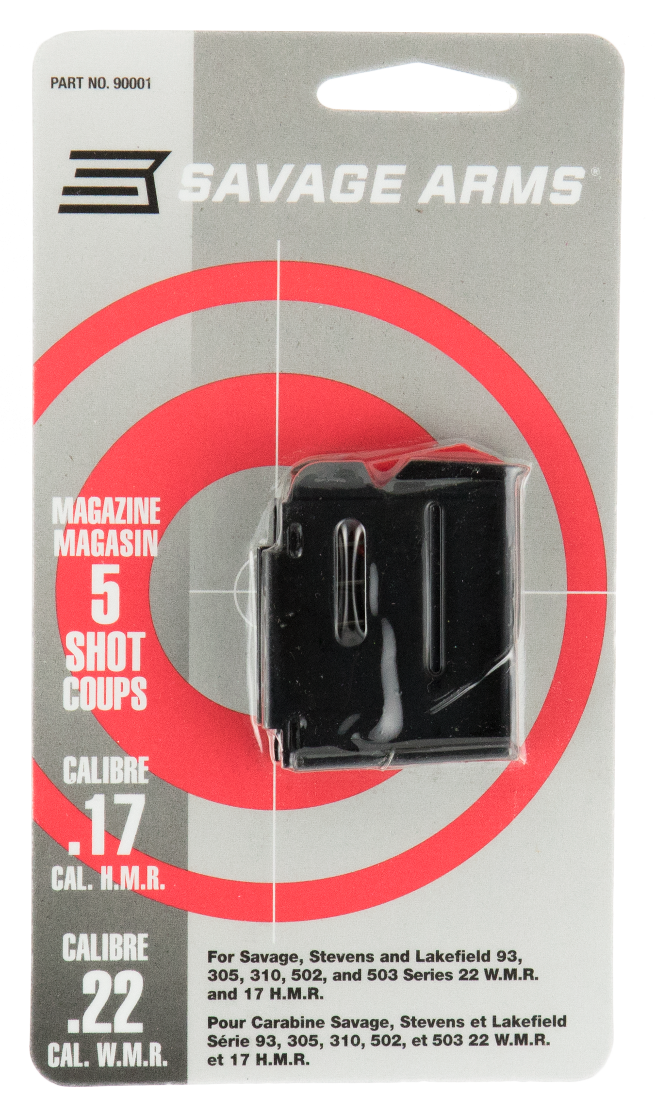 Savage 93 Series Magnum Magazine .22 Mag/.17 Hmr Black 5 Rd.