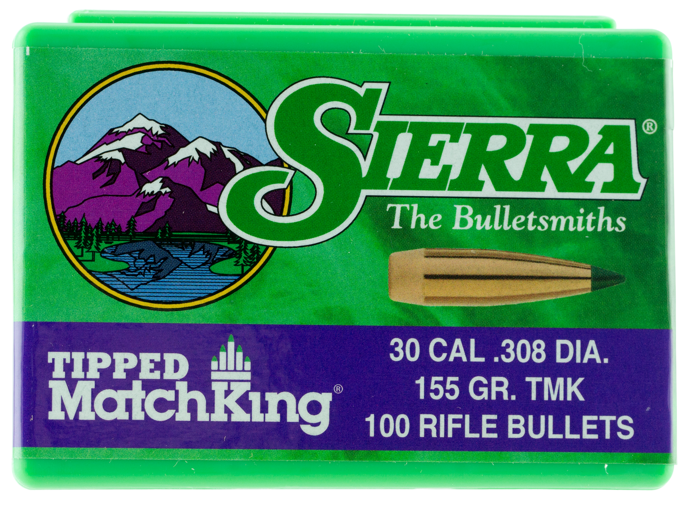 Sierra Bullets .30 Cal .308 - 155gr Hp-bt Match Tmk 100ct