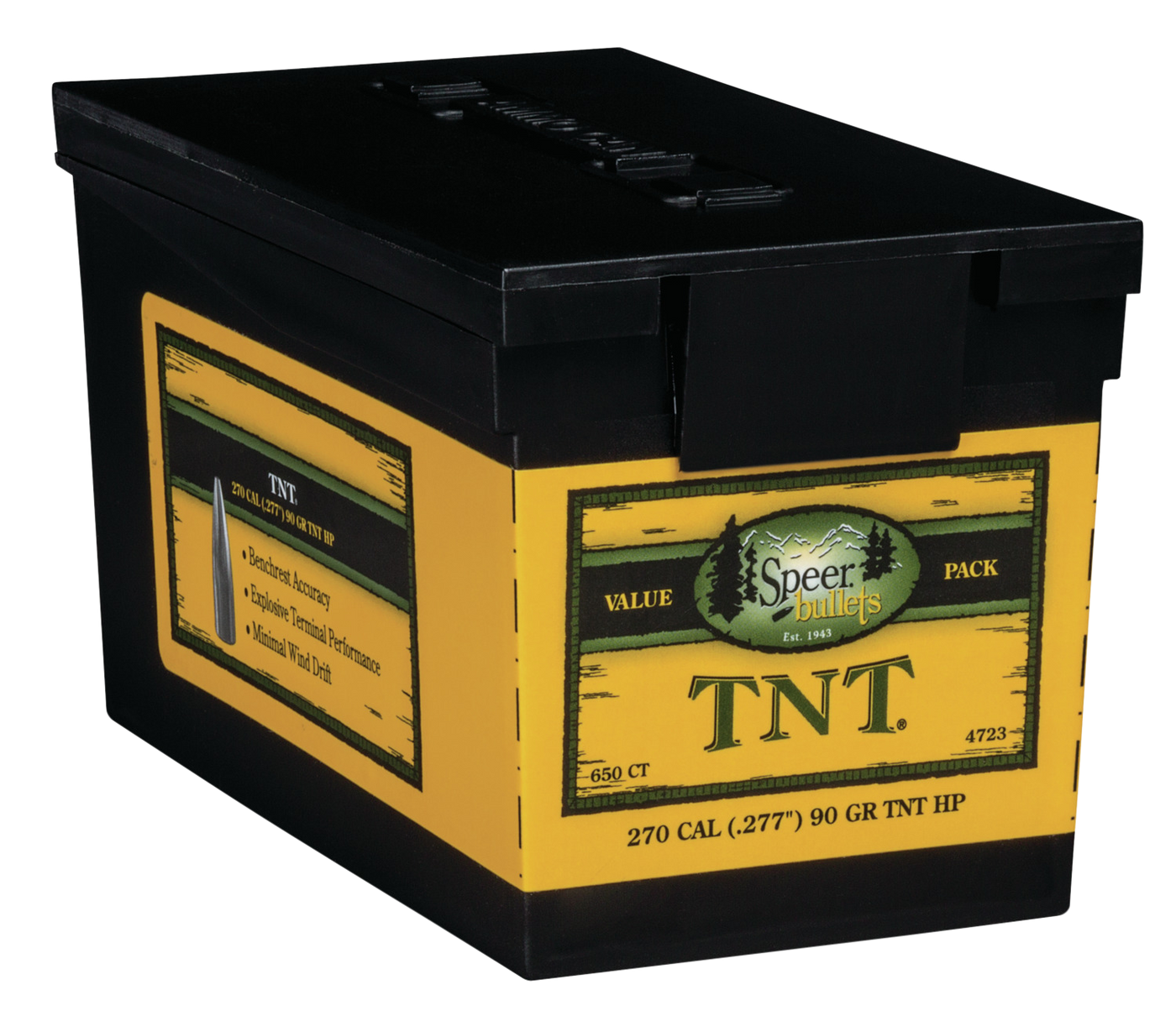 Speer Ammo Tnt, Speer 4723      Bull .277  90 Hp Tnt Vp        650