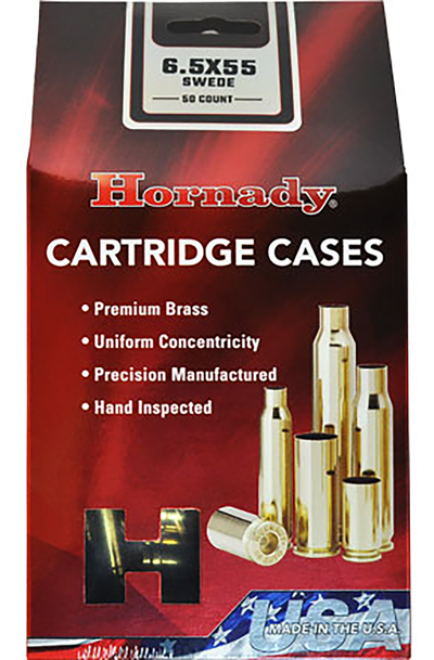 Hornady Rifle Cartridge Cases 6.5x55 Unprimed 50 Pk.