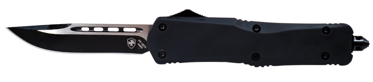 Templar Knife Black Rubber, Temp Lbr331  Large Black Rubber  Drop Point 440c