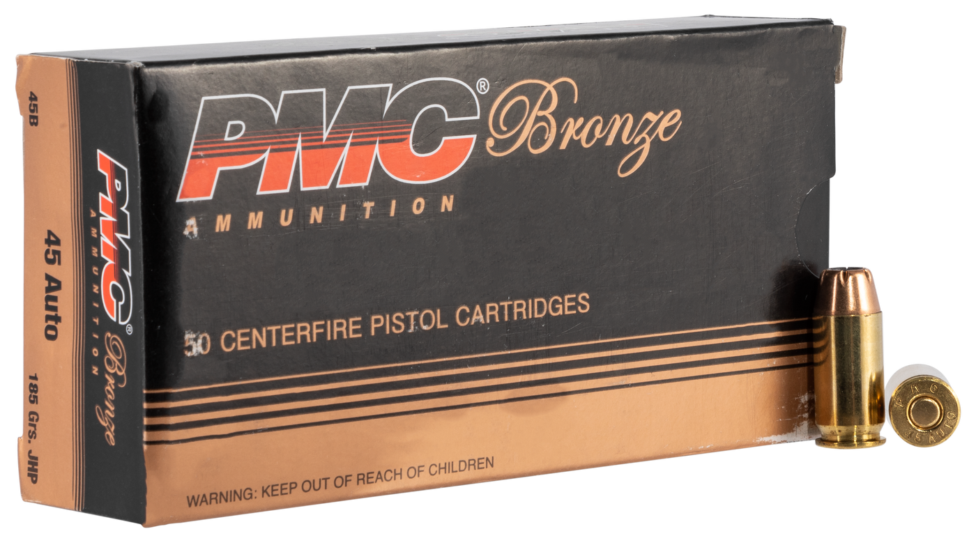 Pmc Bronze Pistol Ammo 45 Acp Jhp 185 Gr. 50 Rd.