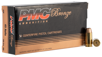 Pmc Bronze Pistol Ammo 45 Acp Jhp 185 Gr. 50 Rd.