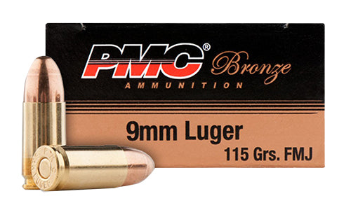 Pmc Bronze Pistol Ammo Battle Pack 9mm Luger Fmj 115 Gr. 300rd.