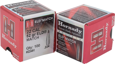 Hornady Bullets 22cal .224 - 73gr. Eld-m Match 100ct