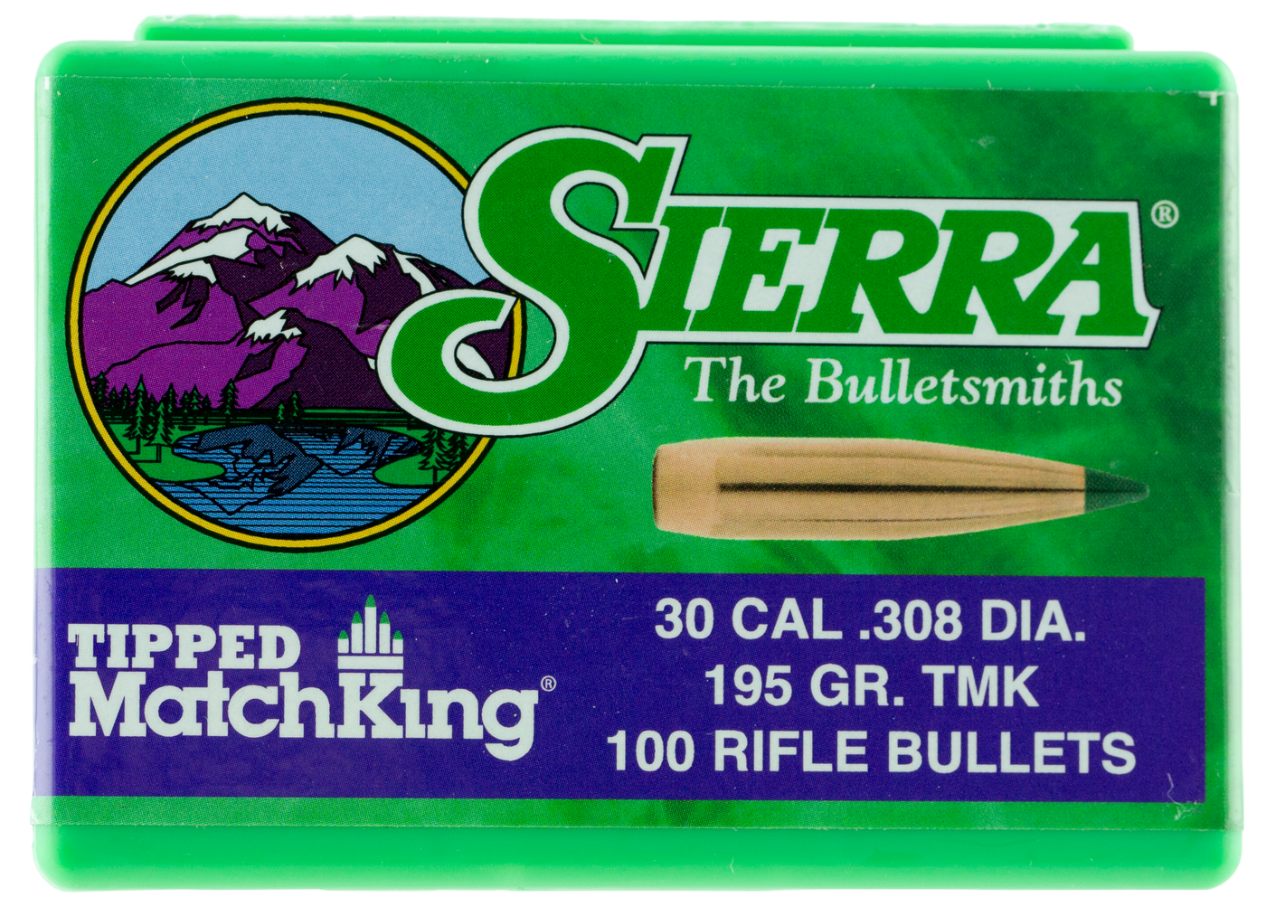 Sierra Bullets .30 Cal .308 - 195gr Hp-bt Match Tmk 100ct