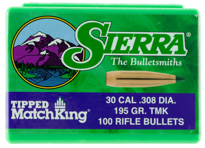 Sierra Bullets .30 Cal .308 - 195gr Hp-bt Match Tmk 100ct