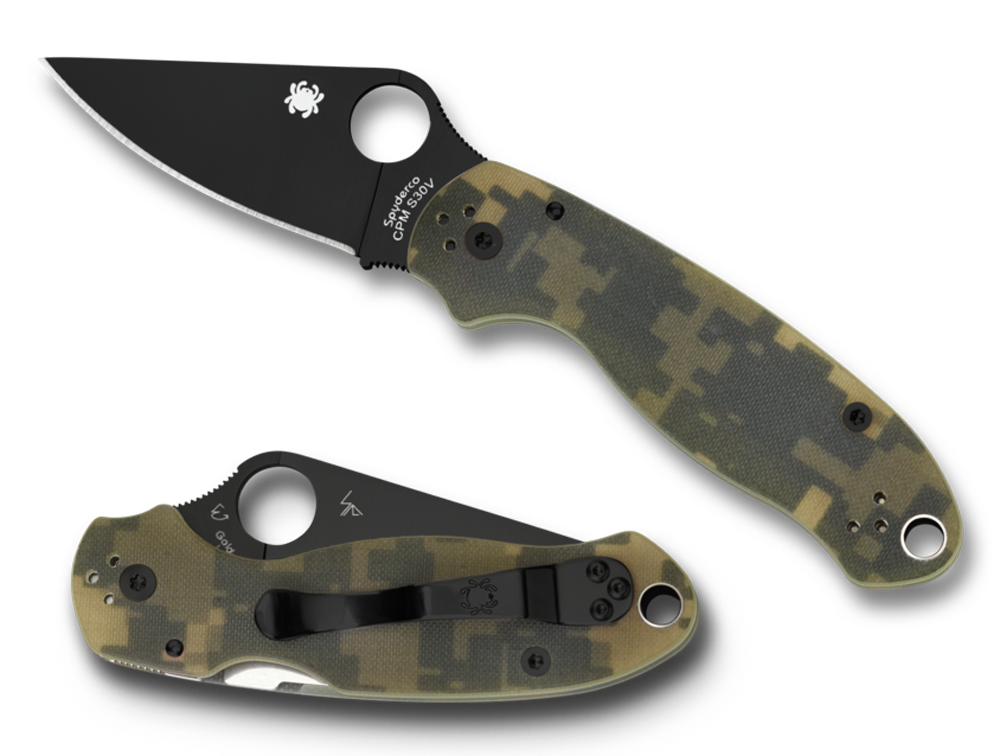 Spyderco Para 3, Spy C223gpcmobk Para 3  G10 Blk Pln Mobk Camo