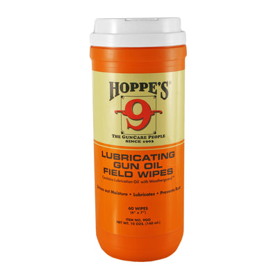 Hoppes Gun Oil Wipes 7x8" 120ct